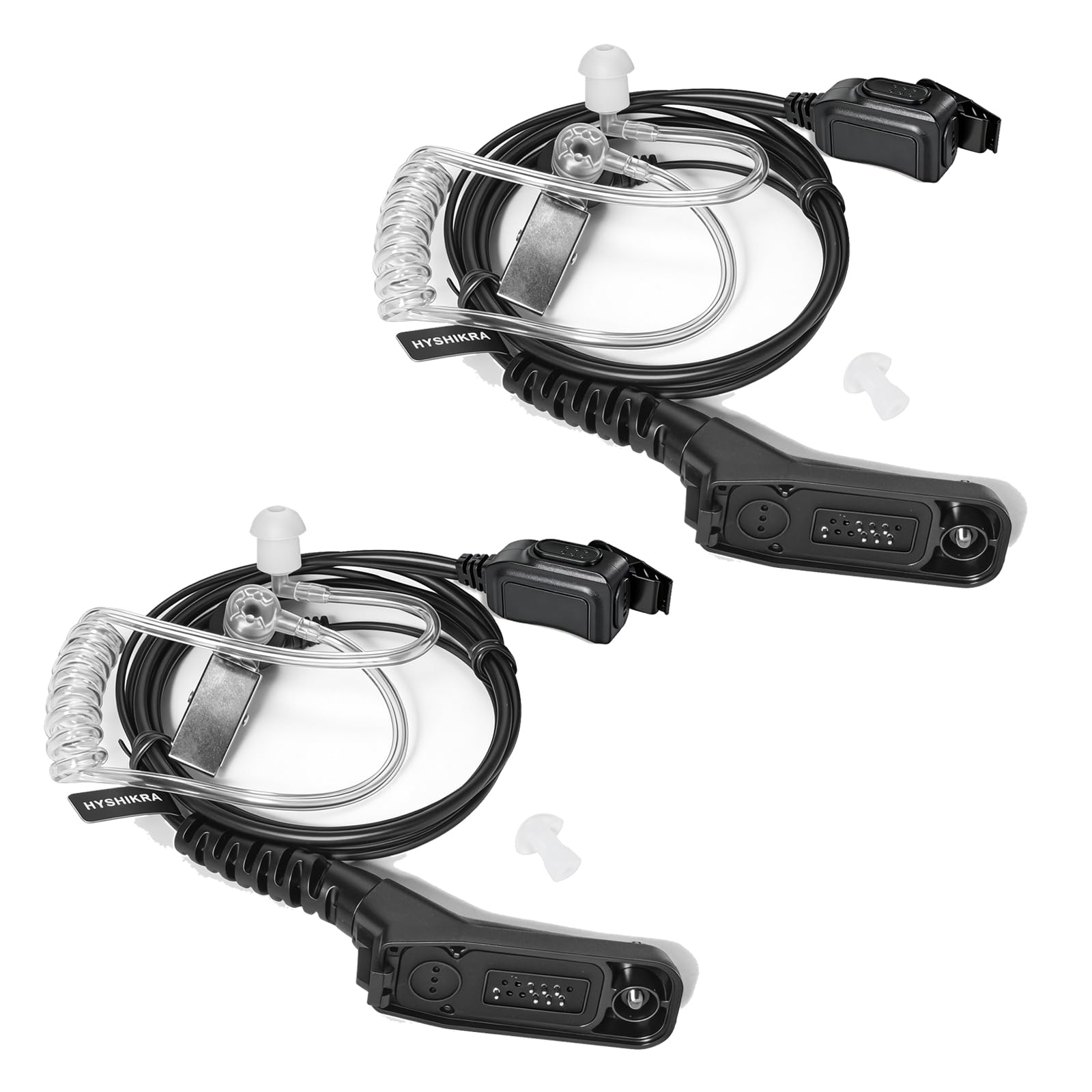 HYSHIKRA Earpiece with Mic Multi Pin Headset Compatible with Motorola DP3400 DP4400 DP4800 DGP4150 XiR-P8200 Xpr-6300 Two Way Radio (Transparent Tube, 1) — view 15