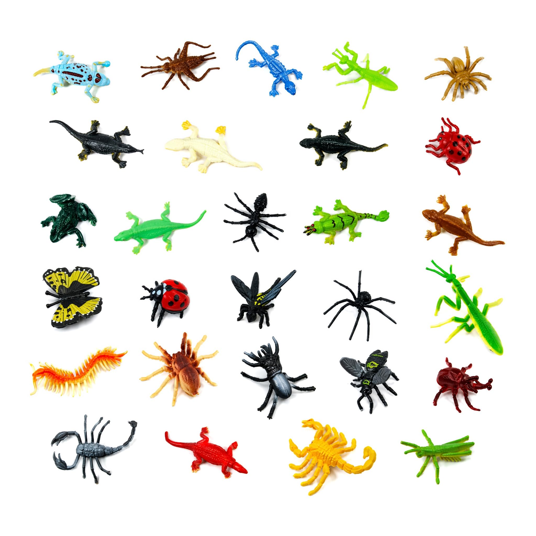 Mtbricey 28Pcs Realistic Plastic Wildlife Animal Figures Toys