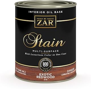 Zar 51812 1 Quart Exotic Redwood Interior Oil Base Stain