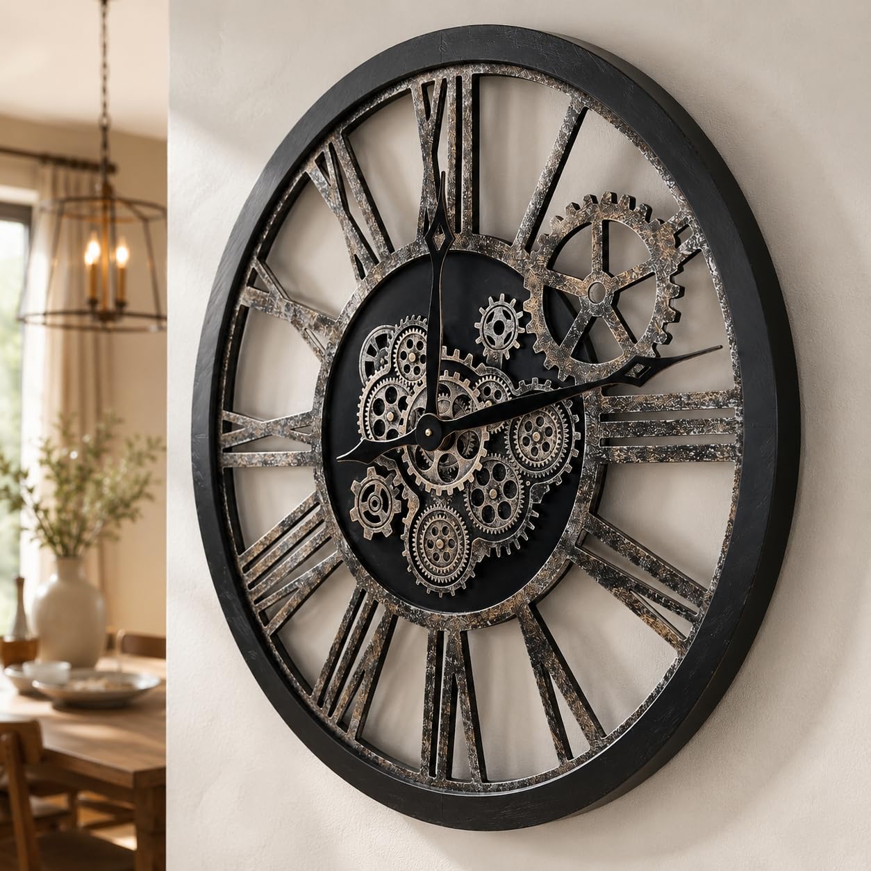 Amazon.com: The B-Style Large Real Moving Gears Wall Clock 30 inch
