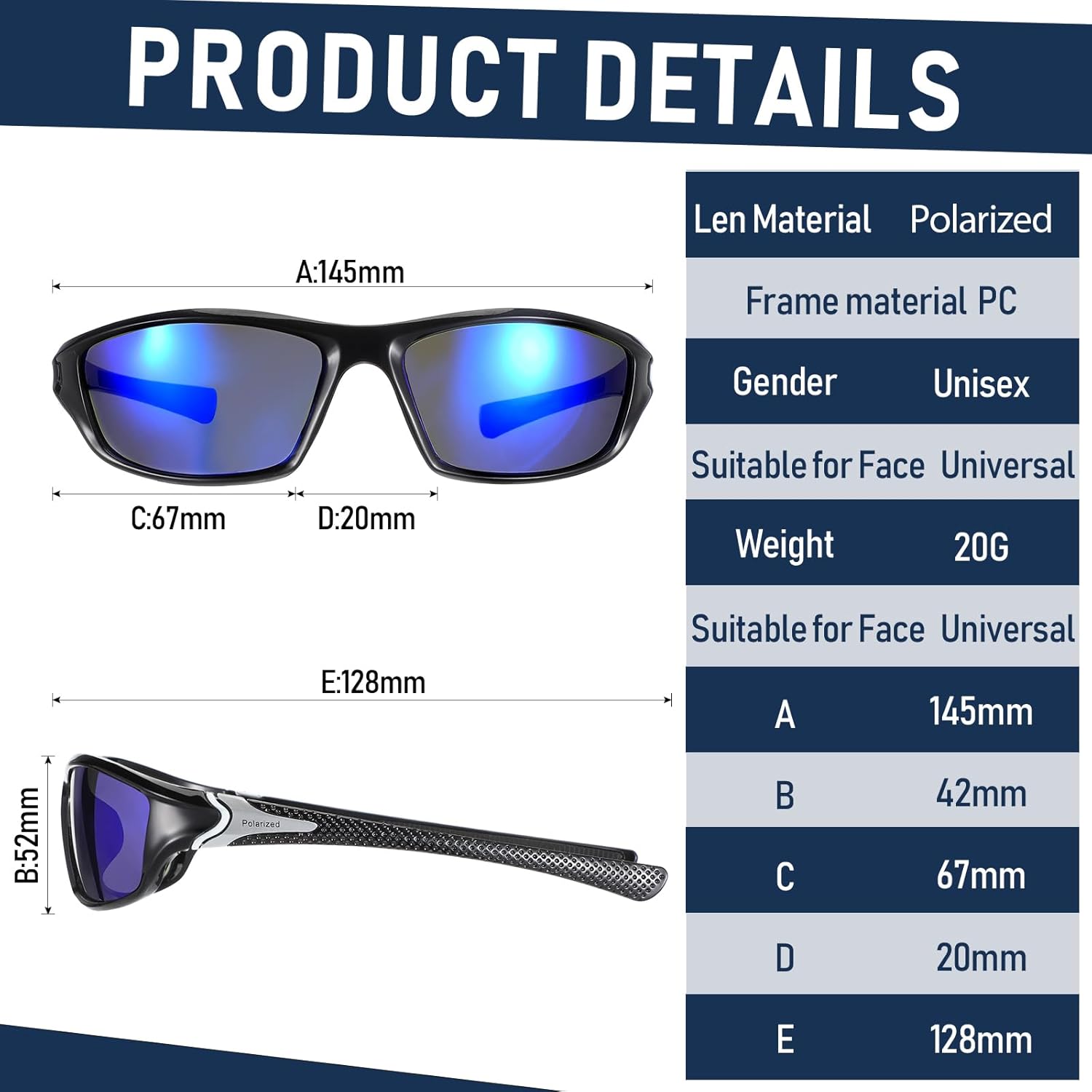 Macarrie 20 Pcs Polarized Sport Sunglasses Bulk Safety Sunglasses with UV Protection for Women Men Outdoor Activities