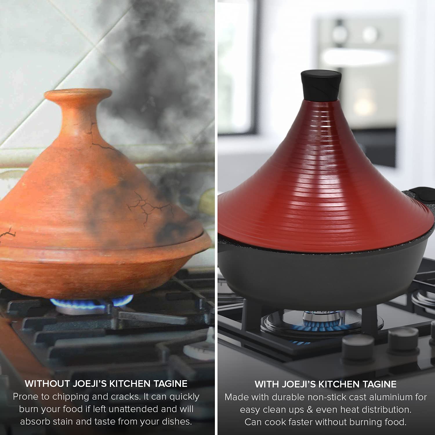 Buy Aluminium Tagine Cooking Pot with Bonded Steel Base & SelfBasting