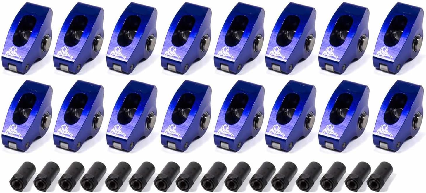 Scorpion Racing 1061 1.65F SBF 7/16 N Head Offset Blue Race Series Rocker Arms Set of 16