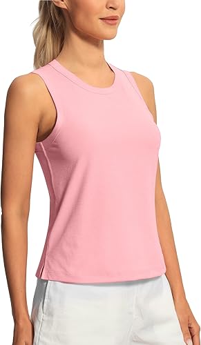 Hiverlay Workout Tank Tops for Women Sleeveless Athletic Cropped Tank Top Sports Gym Muscle Running Shirts