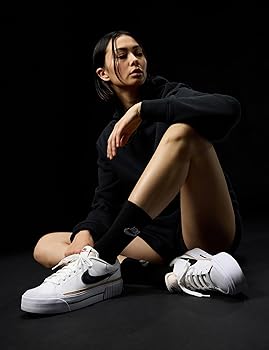 Amazon.com | Nike Women's Court Legacy Lift Shoes, White/Black