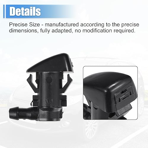 Miniatura 5 de uxcell Boquilla de limpiaparabrisas delantero para Ford Fiesta 2011-2019 Pulverizador Jet Reemplazar BE8Z-17603-A