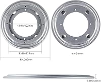 Vista 6 de HSTECH Lazy Susan de 8 pulgadas, placa de rodamiento giratoria de 400 libras resistente para mesa giratoria, funda de libros, bandeja de servir
