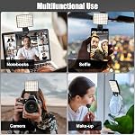 Magnetic Selfie Light, [128 LEDs] Diyife 360° Rotatable Clip on Phone Light, Video Conference Lighting, 20h Long-Lasting, 3 Lighting Modes, Camera Light for Laptop, Live Streaming, Photo, Meetings