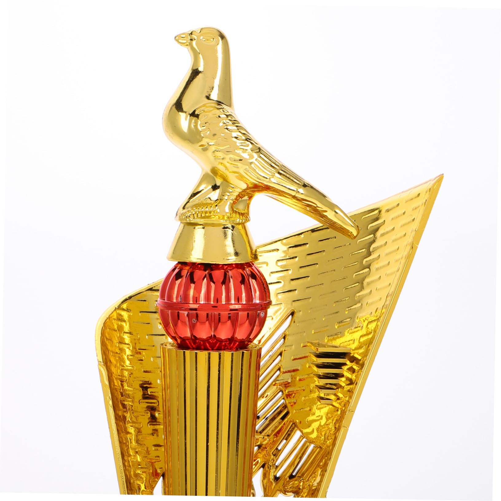 Trofeo de Paloma Gran Trofeo de Premio en Resina para Competencias Deportivas Estudiantiles y Carreras de Palomas, Diseño Dorado, Premio Simbólico para Eventos y Ceremonias