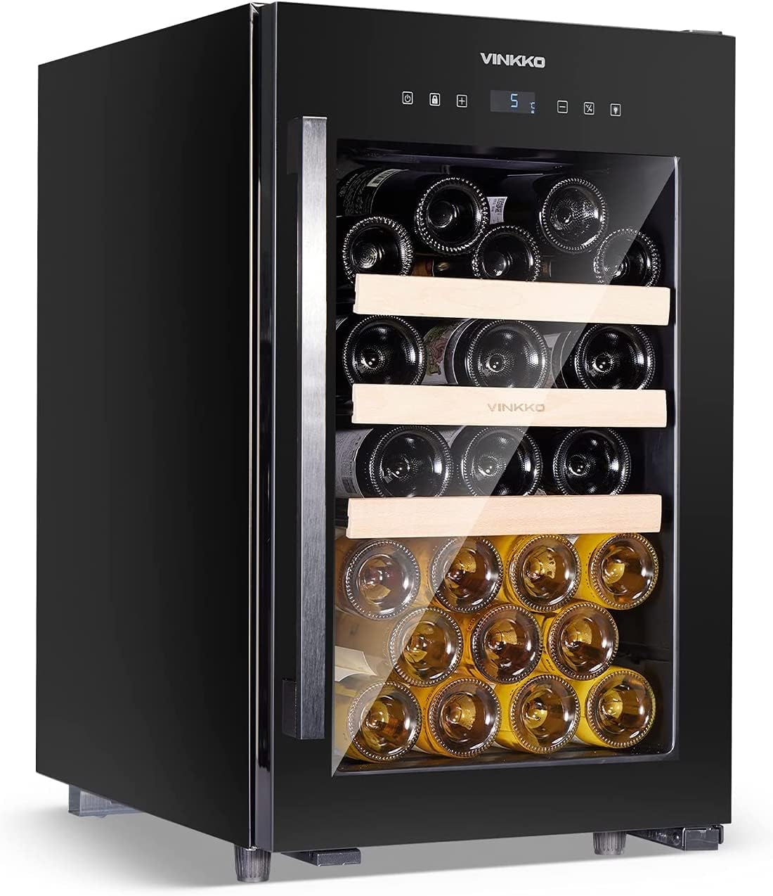 31Bottle Wine Fridge, 66l Large Wine Cooler Refrigerator