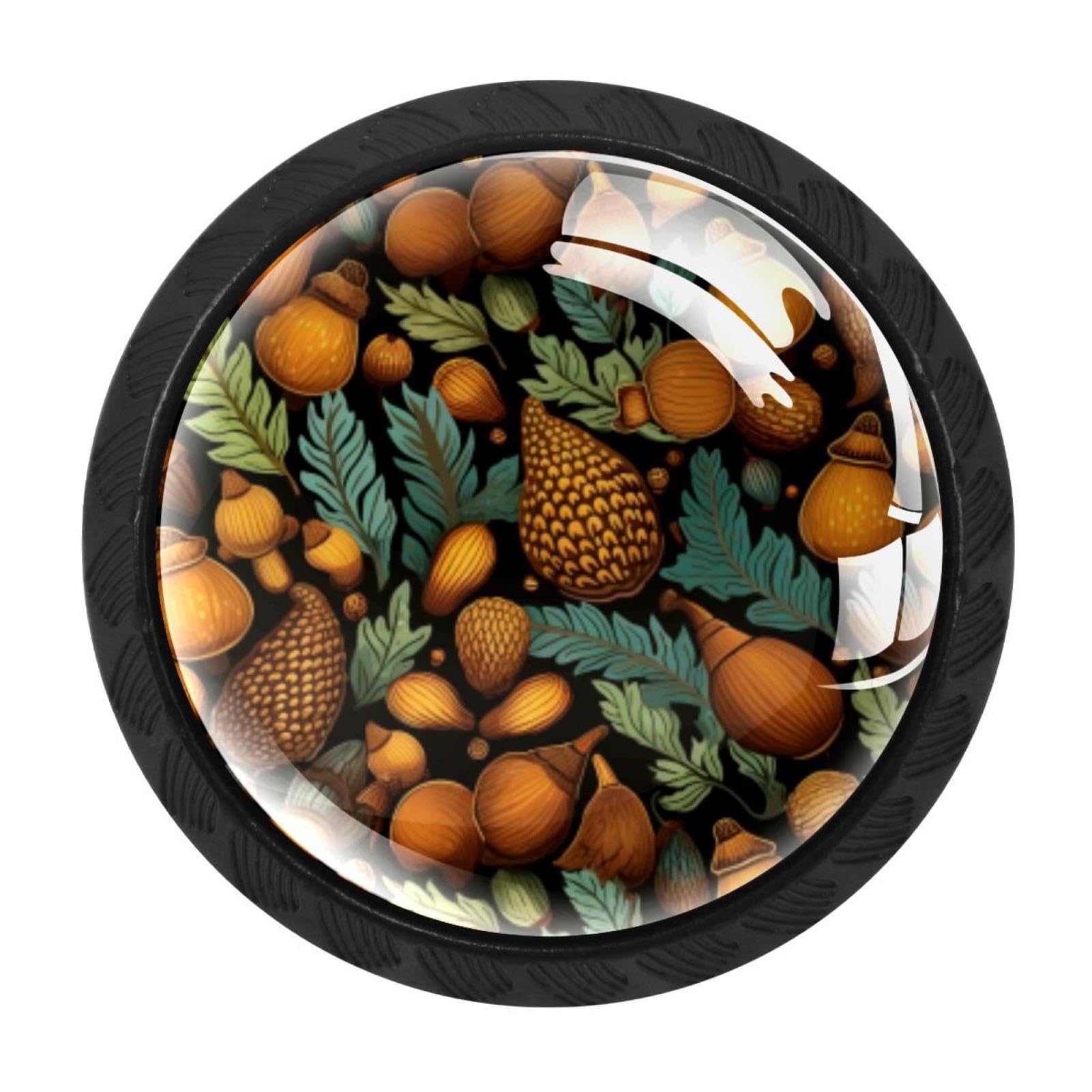 CHENZZZZ 4 Pieces Kitchen Cabinet Drawer Dresser Door Knobs Pulls Handles, Thanksgiving Acorn