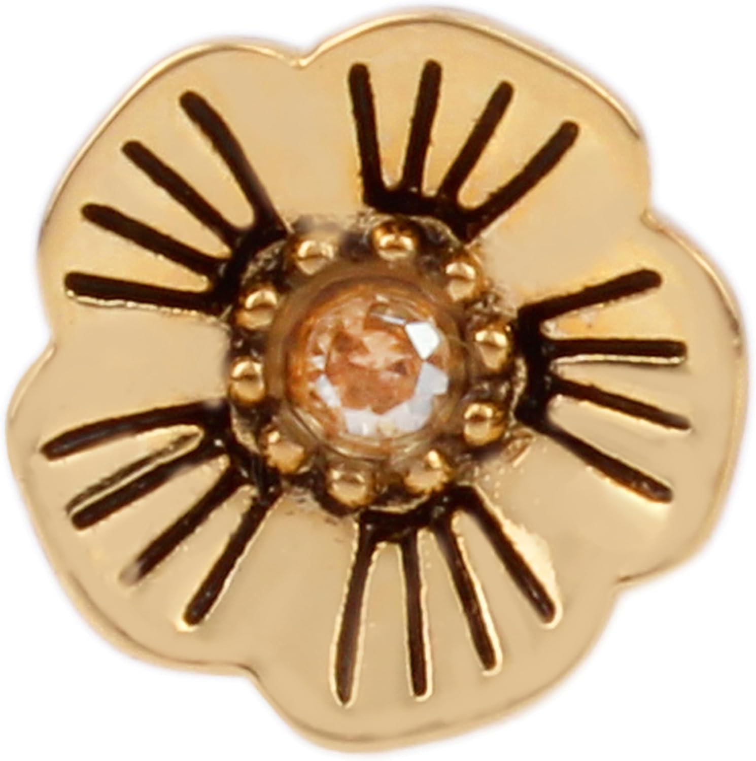 COACH Tea Rose Stud Earrings - Image 2