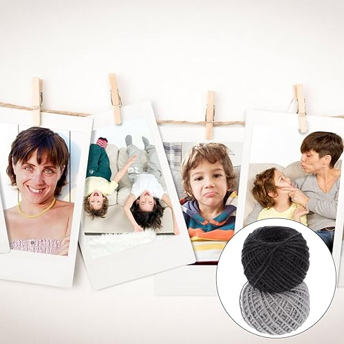 Miniatura 8 de Cuerda de yute natural para manualidades, cuerda de yute negro y gris, cuerda de cordel de yute negro y gris, cuerda para embalaje de regalo, cajas