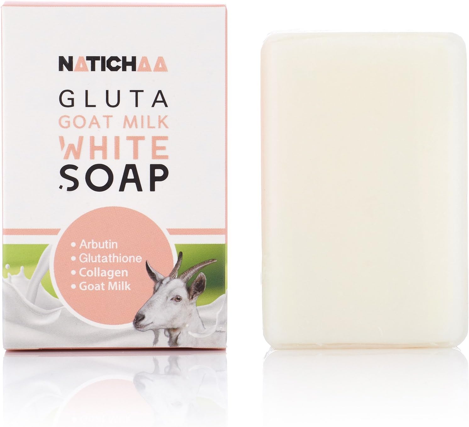 Glutathione & Goat Milk Whitening Soap - With Coconut Oil, Vitamins, Collagen And Arbutin For Smooth And Soft Skin