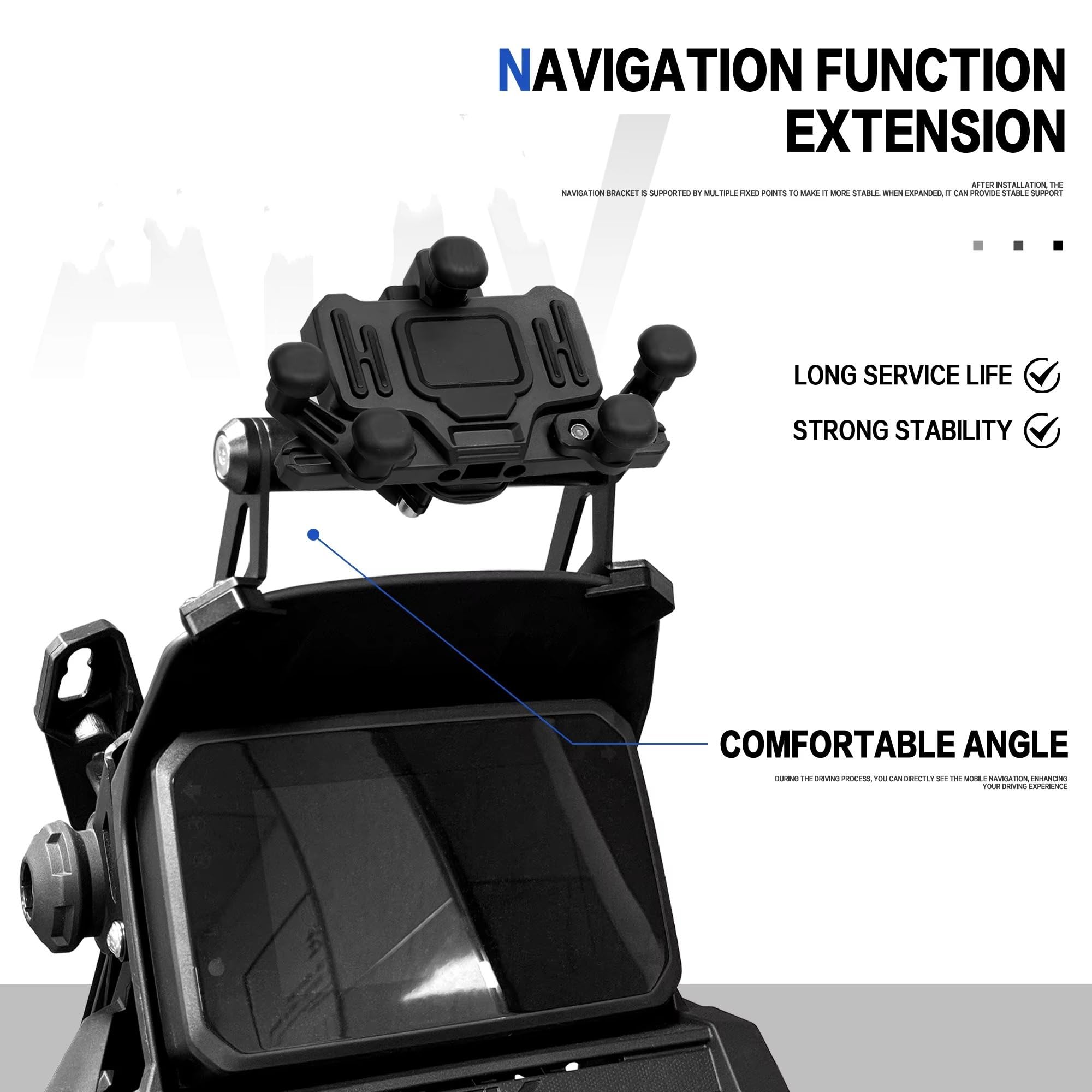 Support de Plaque de Navigation GPS pour ADV 350 pour ADV350 2022 2023 2024 2025 Accessoires de Moto Support de Navigation GPS de téléphone Portable Support 22mm