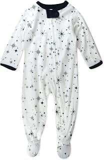 HonestBaby Sleep & Play Footed One-piece Pajama Sleeper 100% Organic Cotton, Baby Boys