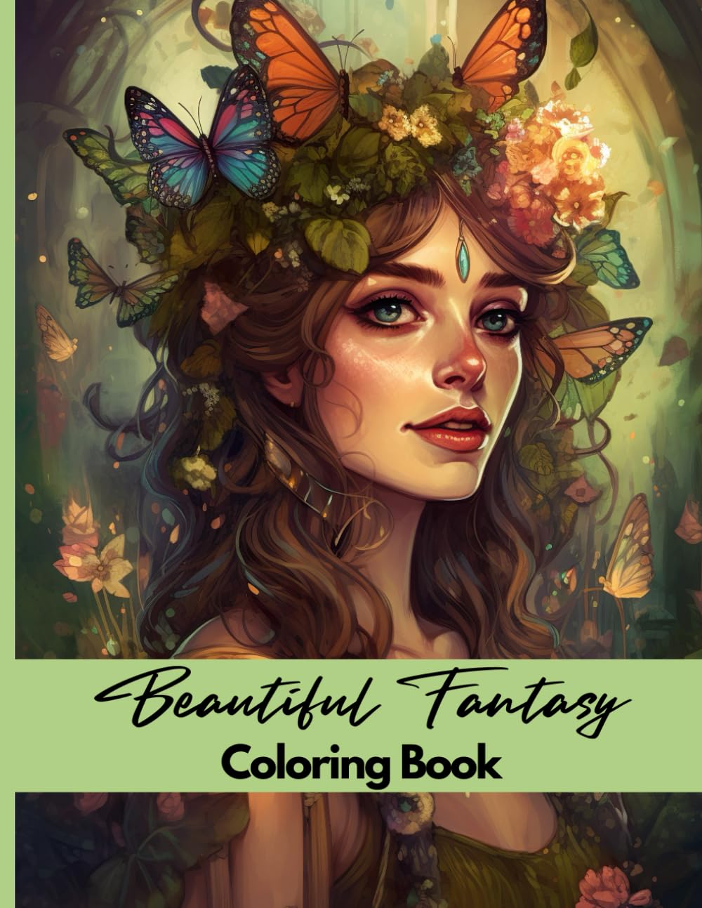 Beautiful Fantasy Coloring Book: An Adult Coloring Book for Stress Relief Featuring Fairies, Elves and Dragons (Beautiful Coloring Books)