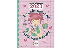 Kawaii 2023: 52 Weekly + 12 Monthly Planner with Anime Girl and Inspirational Quotes