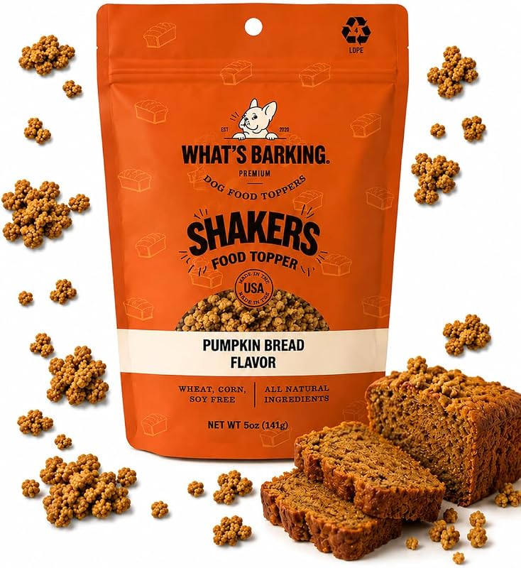 Complemento para Ração de Cães What's Barking Pumpkin Bread Shakers, 170 g