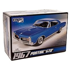 MPC: 1:25 Scale Model Kit - 1967 Pontiac GTO - Blue, 85+ Parts - Skill Level 2, Authentic Vehicle Building Kit, Replica Classic Car, Age 14+