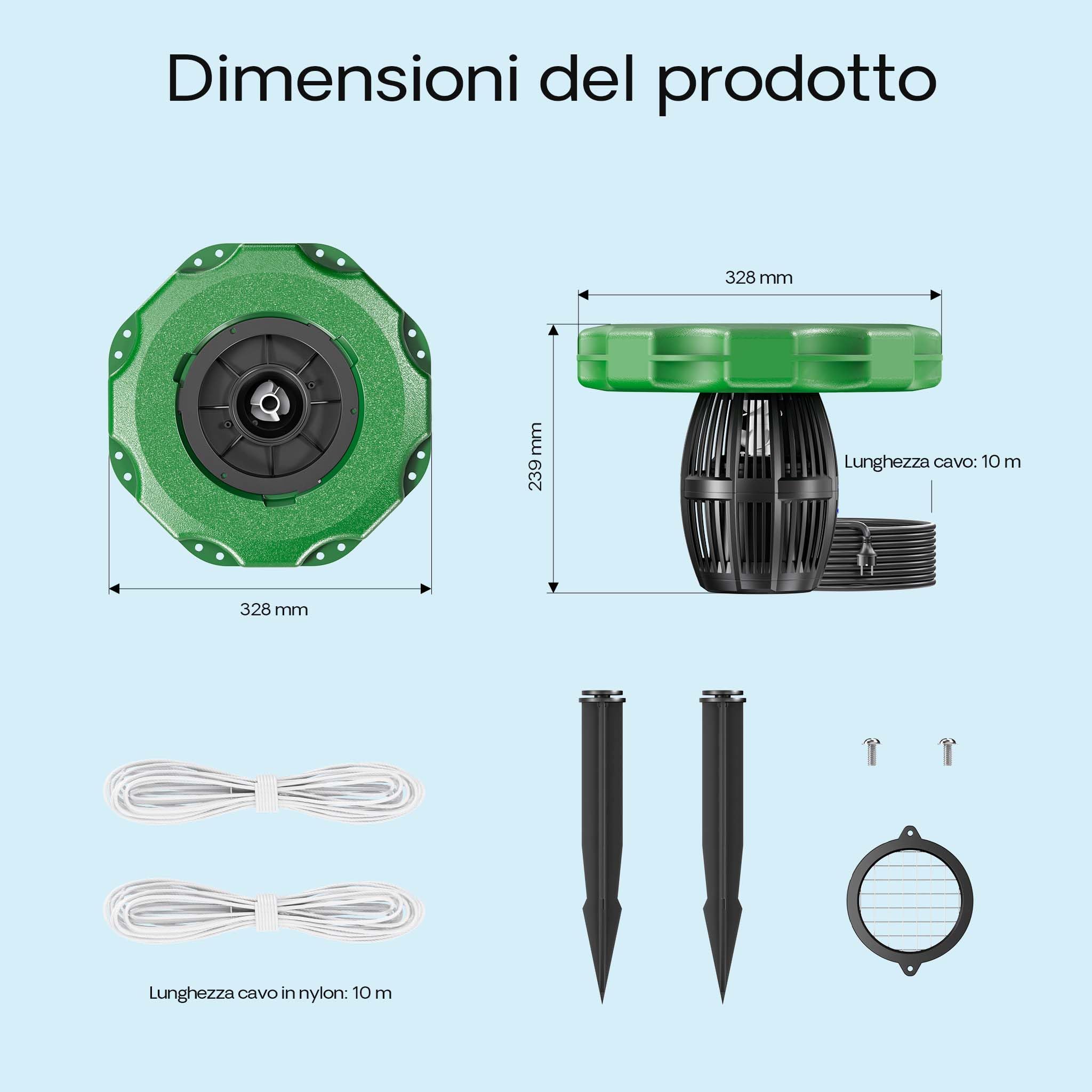 SunSun Fontana galleggiante COP-10000 20.000 l/h 90 W Colonna d'acqua alta 1 m con 3 m di diametro