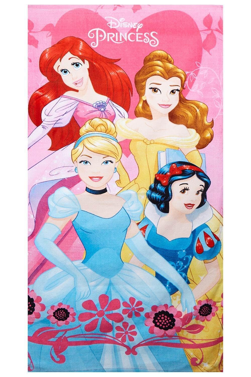 Disney Princess Cinderella and Snow White Beach Bath Towel 70 x 140 cm, 100% Cotton