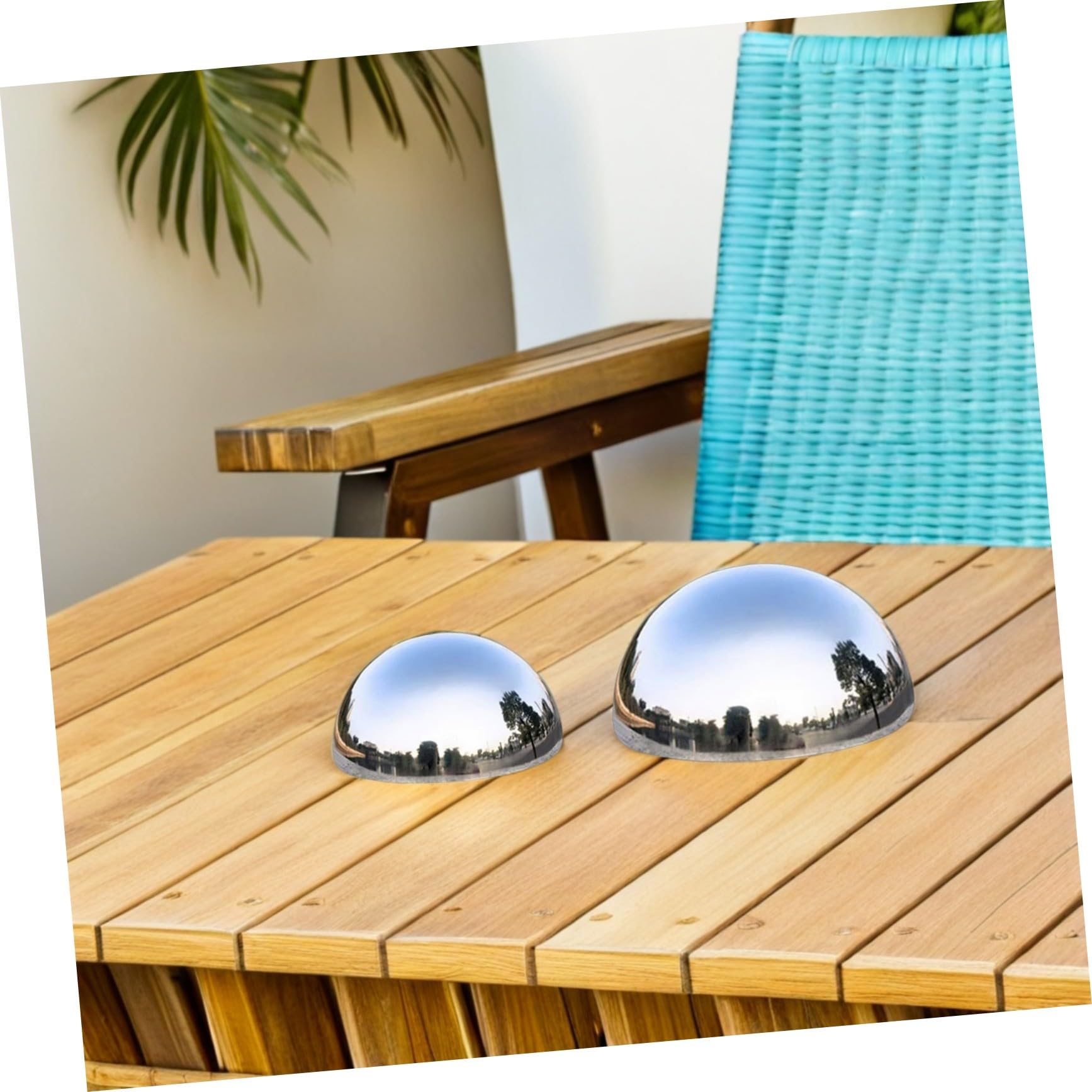 Didiseaon 7piezas Bolas Decorativas De Jardín De Acero Inoxidable Esferas Reflectantes para Jardín Bolas De Espejo para Mirar Resistentes Intemperie para Decoración De Patios y Jardines