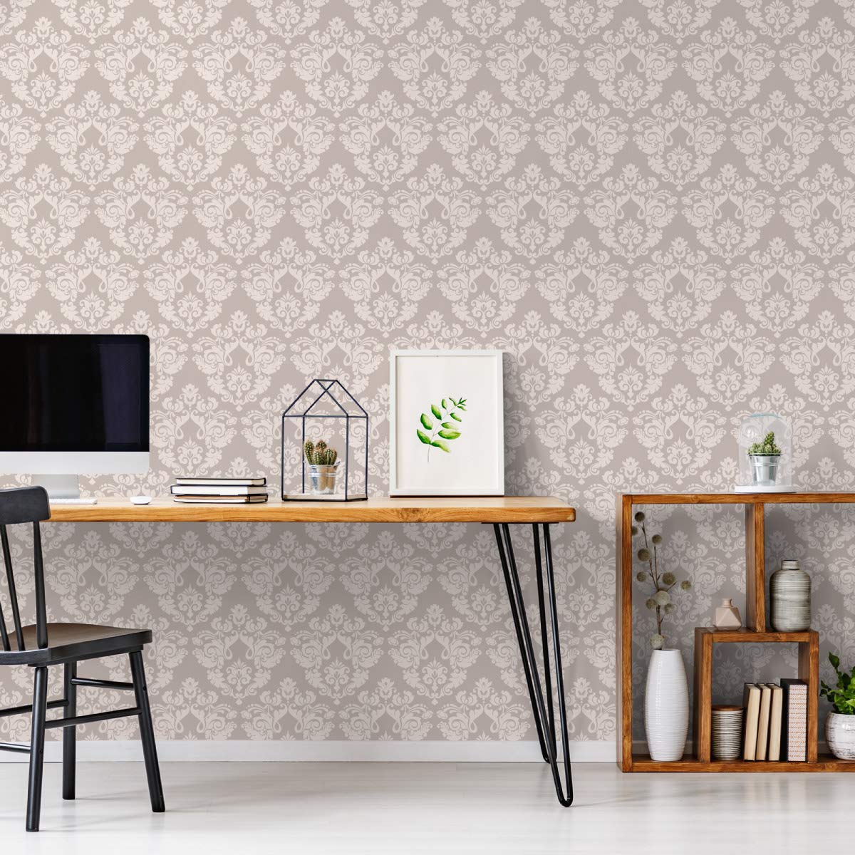 Muralo Tapeta 10 m, rolka włókniny, ornamenty, minimalistyczny, mozaika, geometryczny wzór, tapeta z włókniny, 1000 x 53 cm, tapeta ścienna, do salonu, sypialni, nowoczesna dekoracja ścienna