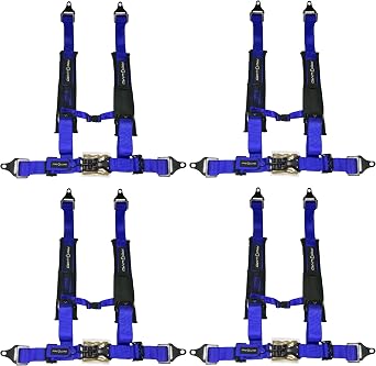 PROGUARD Offroad Harness Blue with 2" Nylon Straps and 4 Points of Contact - Compatible with All UTVs