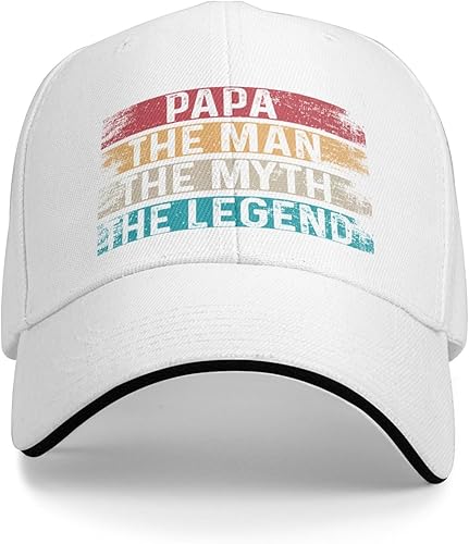Miniatura 2 de Papa The Man The Myth The Legend - Gorra de béisbol para hombres y mujeres, ajustable, divertido sombrero para papá