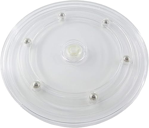 Miniatura 9 de FixtureDisplays® Organizador giratorio de plástico transparente de 4 pulgadas Lazy Susan para estante de especias, mesa, pastel, cocina, despensa,