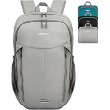 WATERFLY Lightweight Packable Backpack, 25L Small Foldable Travel Daypack | Large Opening Pocket with Luggage Strap, Breathable Back Pad, Easy to Fold, Compact Day Pack for Hiking Outdoor