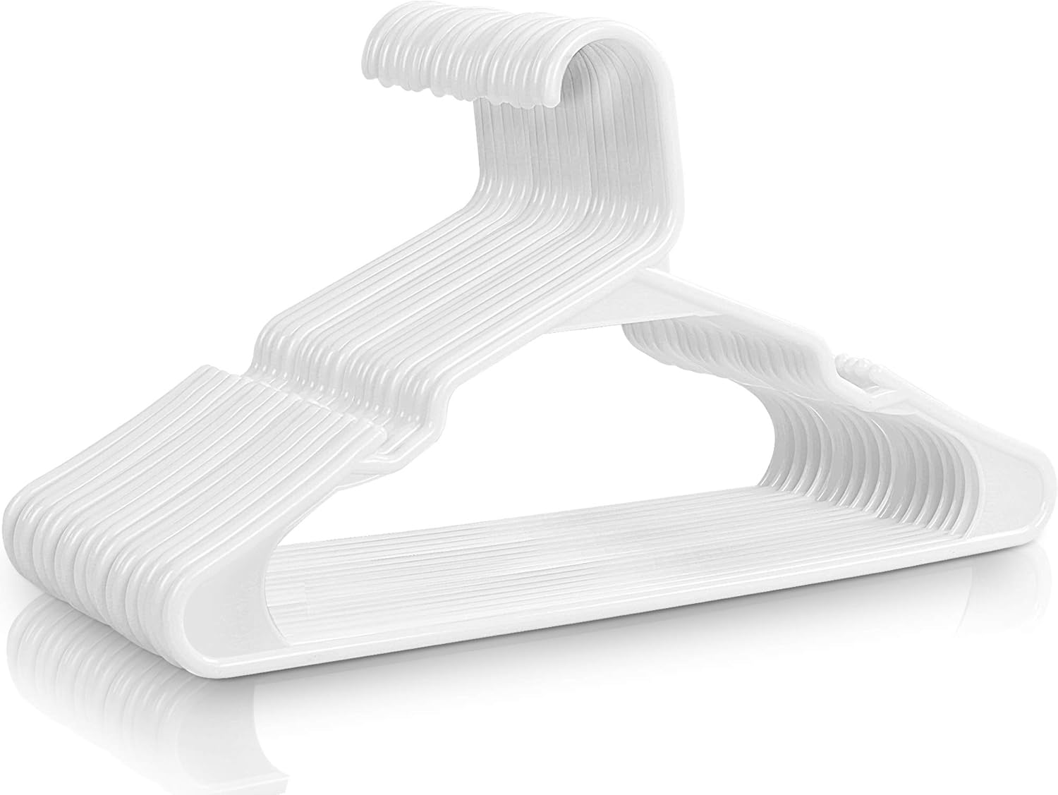 Utopia Home 40Pack White Plastic Hangers for Clothes