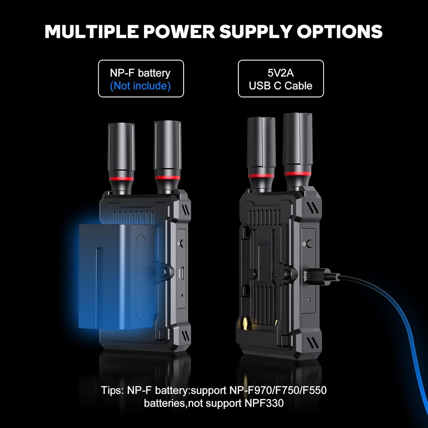 Wireless Video Transmitter and Receiver with UVC Out for Live System,Manual Switching of 20 Channels,Wireless Video Transmission System 1500FT Los Range,0.05s Delay,Up to 5 Devices(1TX+1RX) - Image 8