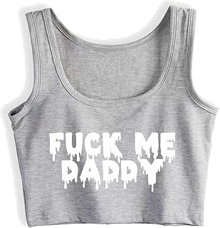 APSRA Trader Daddy BDSM Cum Me Slut Sleeveless Crop Top Cotton Vest Tank Top Price In India