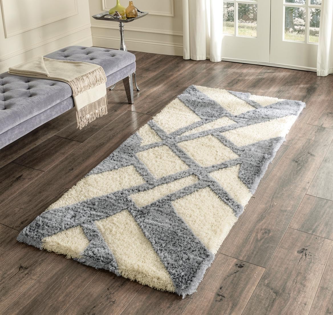 Naze Luxury Shaggy Runner Rug - Soft & Plush -22