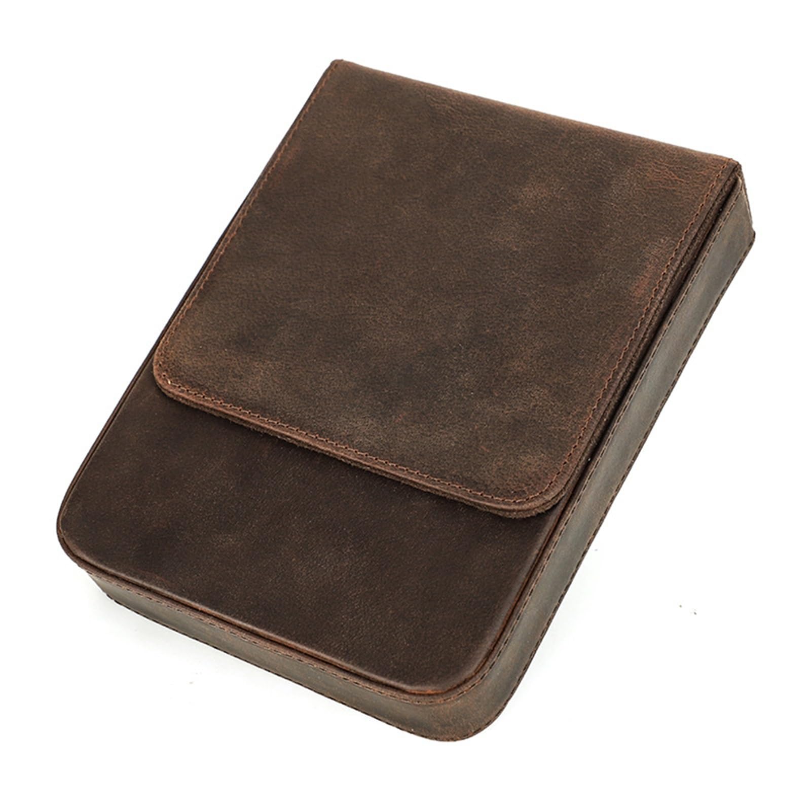 DUMRALBQE Wooden Jewelry Box Leather Pencil Pouch Handmade Drawer Student Pen Organiser for Storage and Organization