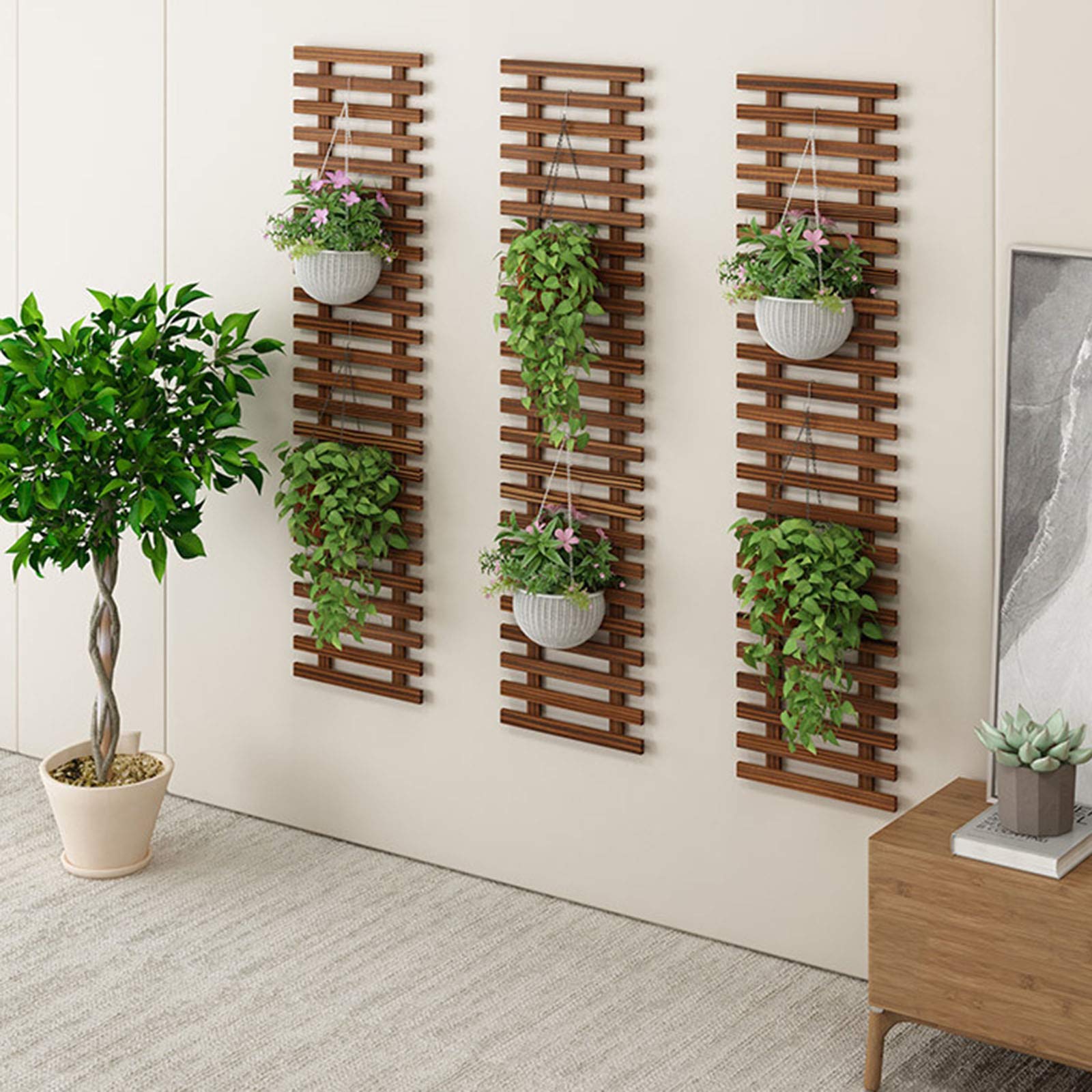 3-laags metalen plantenstandaard binnen 80 cm zwart hoge bloemenplank