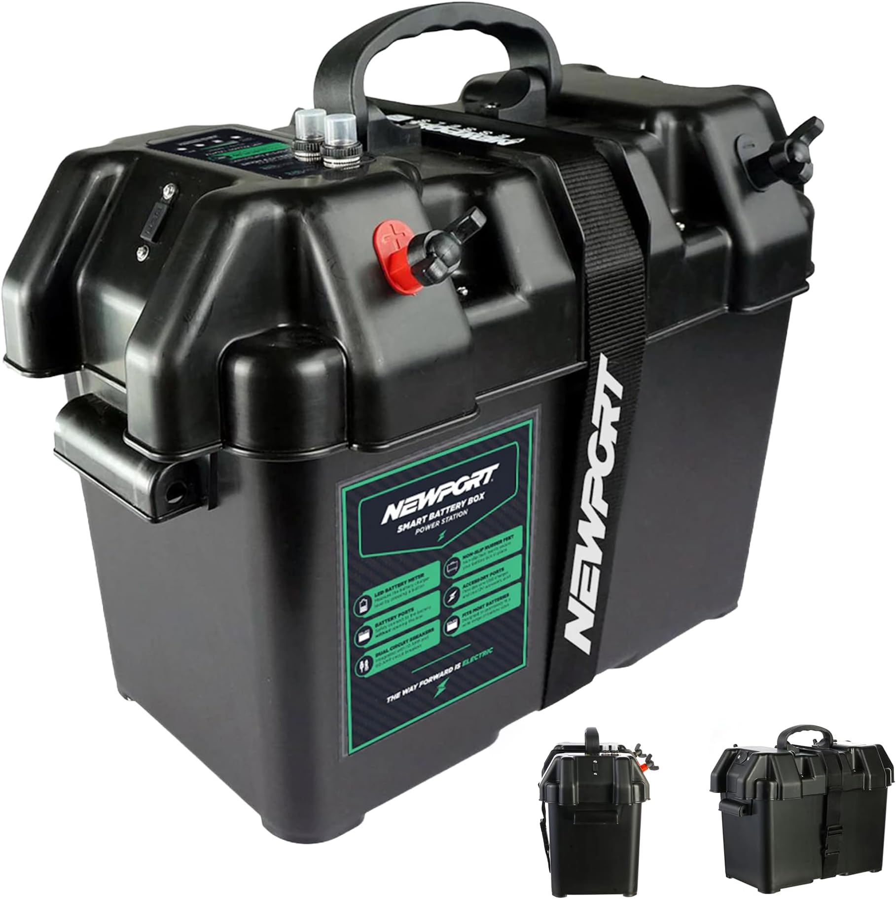 Newport Vessels Trolling Motor Smart Battery Box Power Center Black