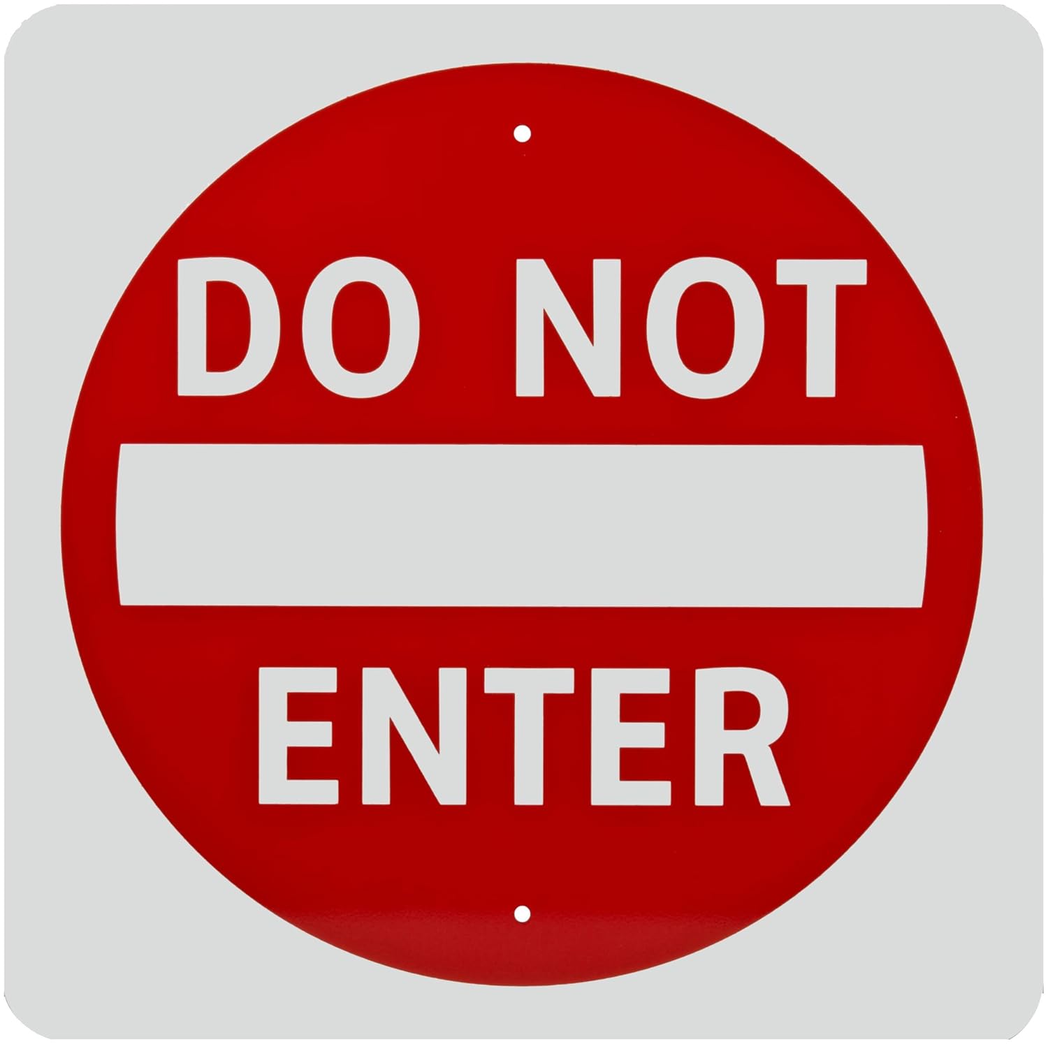Brady 80076 24" Width x 24" Height B-959 Reflective Aluminum, Red on Reflective White Standard Traffic Sign, Legend "Do Not Enter"