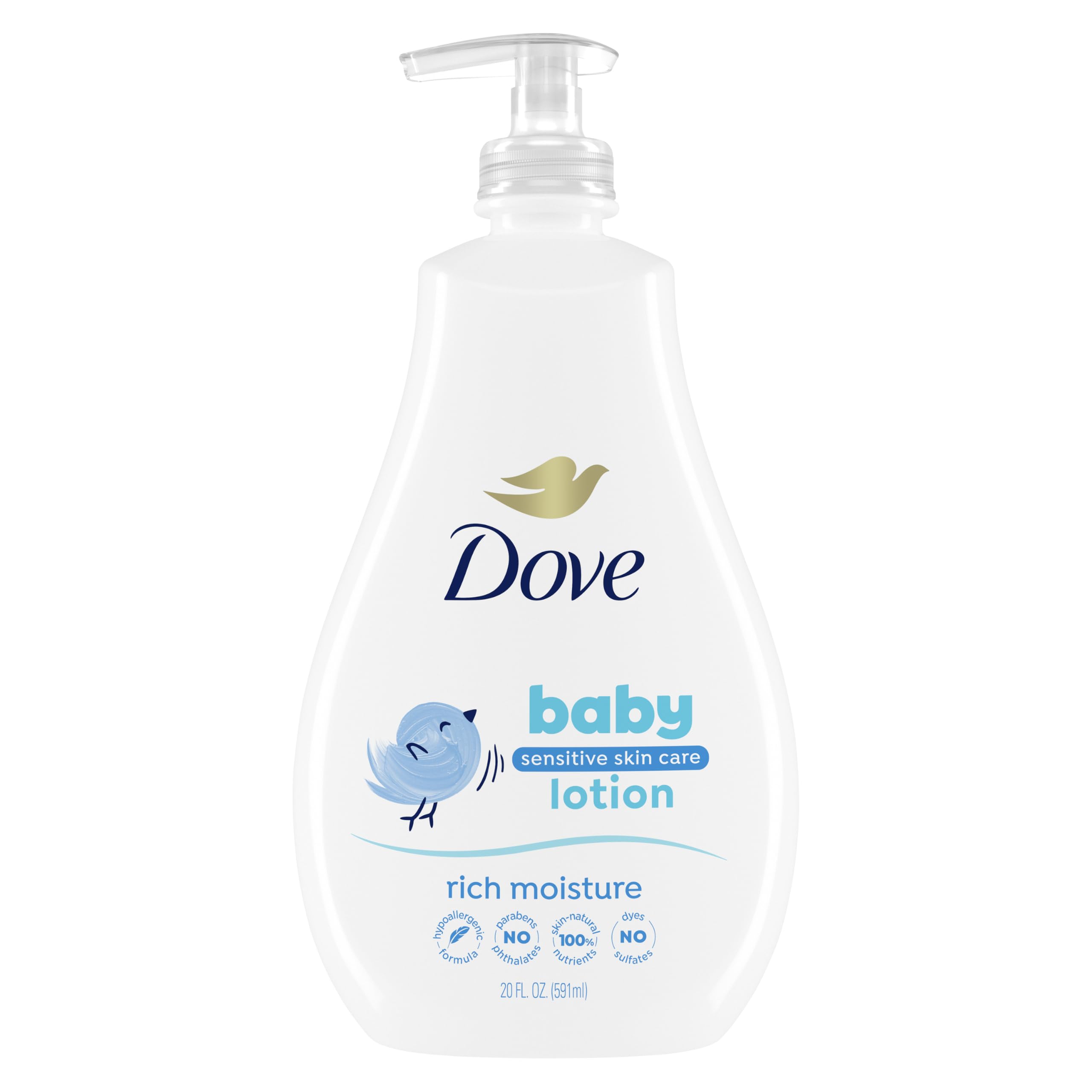 Baby Dove Sensitive Skin Care Body Lotion Rich Moisture 20 oz