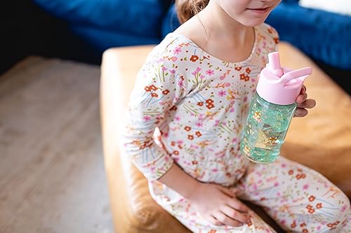 Miniatura 6 de Simple Modern My Little Pony - Botella de agua para niños, de plástico, sin BPA, tapa con popote a prueba de fugas, reutilizable y duradera para