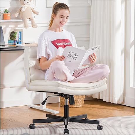 COMHOMA Criss Cross Office Chair: Mid-Back Comfort with Adjustable Design