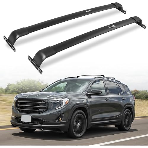 220lbs Cross Bar Roof Rack Fit for GMC Terrain 2018-2024 Cargo Carrier Crossbar Rooftop Accessories (with Side Roof Rails)