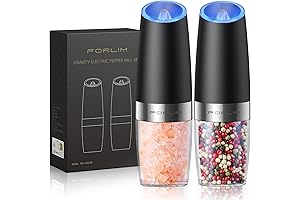 Gravity Electric Salt and Pepper Grinder Set: Savor the Essence of Every...