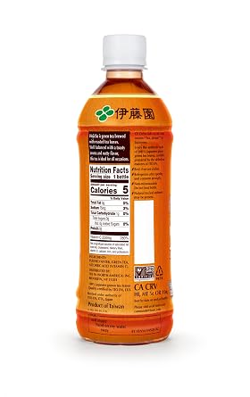 Ito En Oi Ocha Unsweetened Roasted Green Tea, 16.9 Fluid Ounce (Pack of 12), Low Calorie