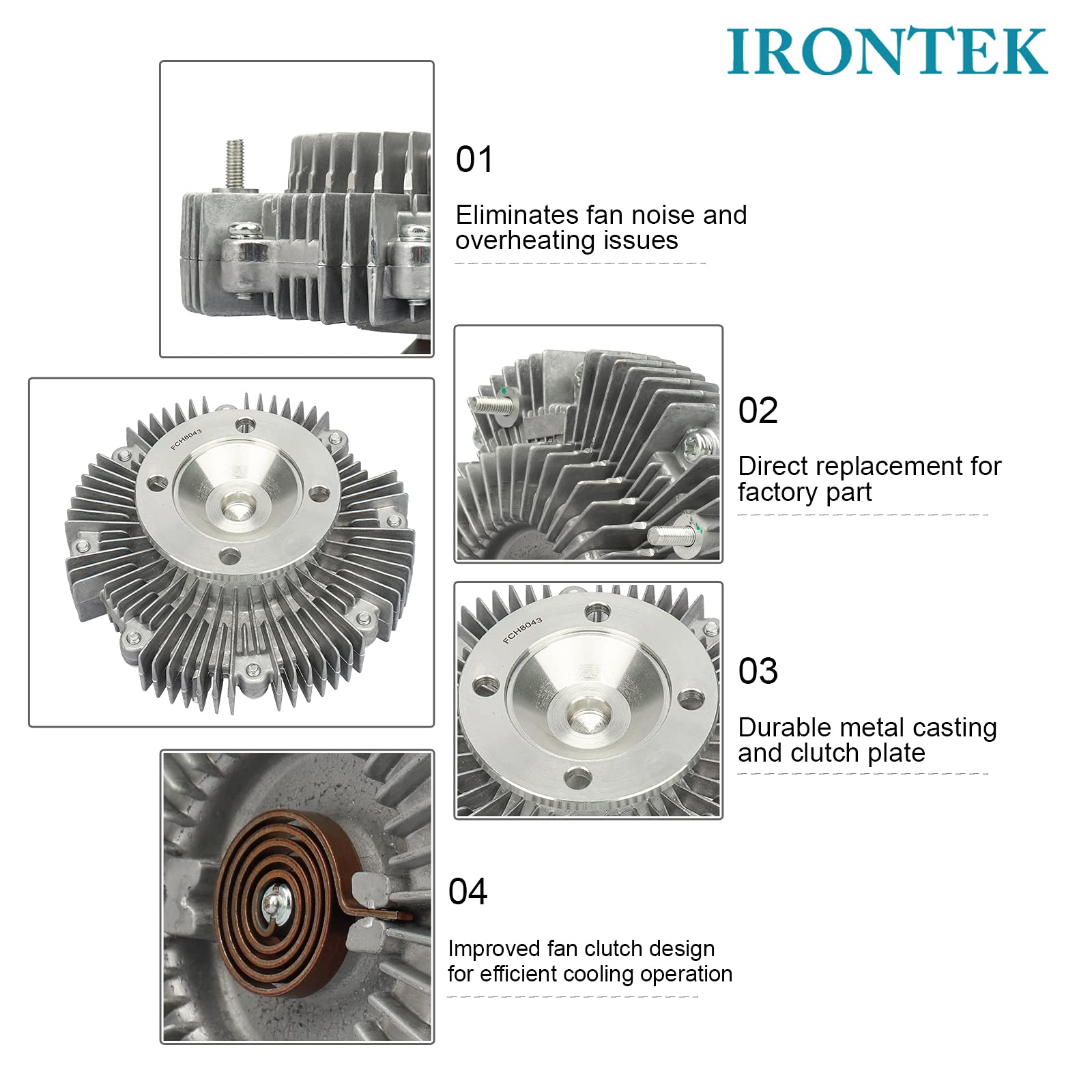 Amazon.com: IRONTEK 16210-50020 Engine Cooling Fan Clutch fits for