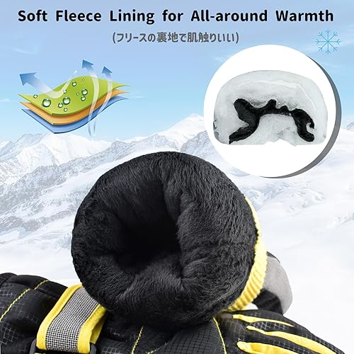 Miniatura 2 de Azarxis Guantes de esquí para niños, guantes de nieve de invierno, guantes de invierno impermeables para snowboard, trineo