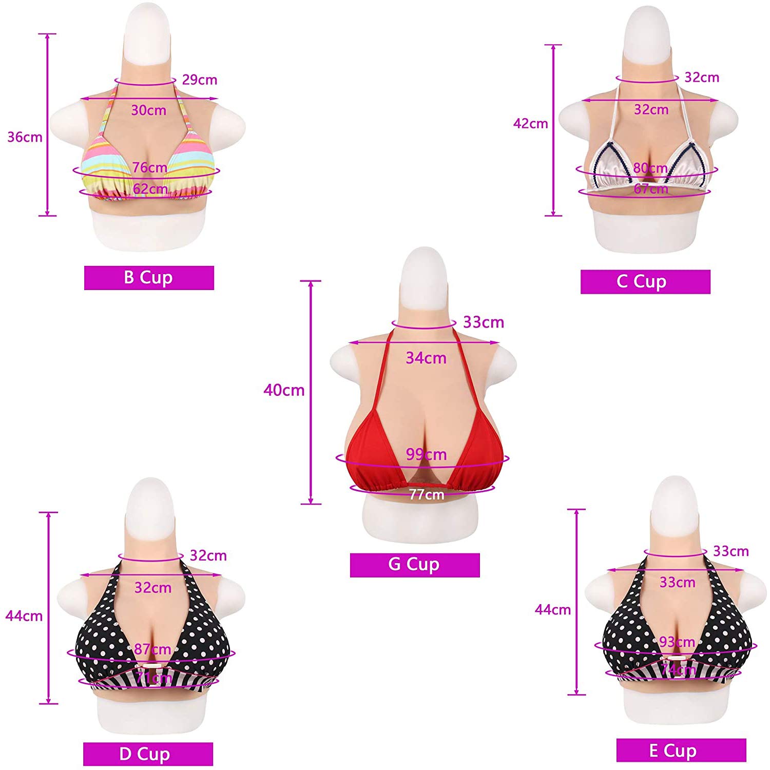 Poitrine En Silicone K Cup Pour Travesti/transgenre - Bustier Rempli, Souple Et Confortable, Taille K