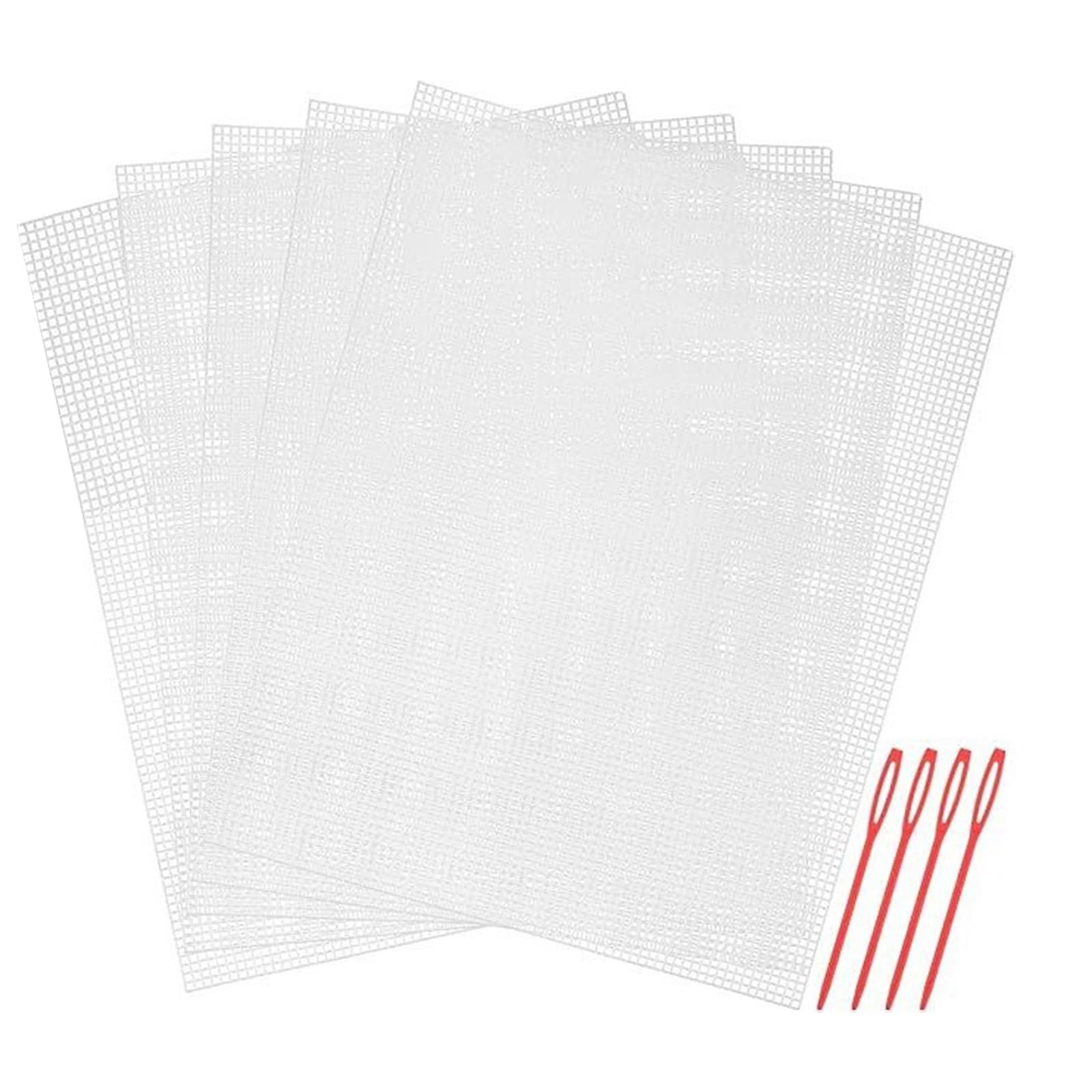 Kalttoy 5 Pcs Meshes Canvas Sheets Meshes Sheets Large Holes Canvas for Embroidery Yarn Crafting Crochet Project